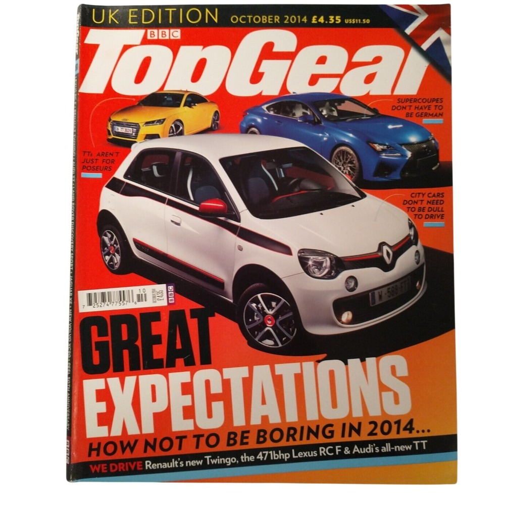 BBC Top Gear Magazine UK Edition October 2014 Renault Twingo Lexus RC F Audi TT